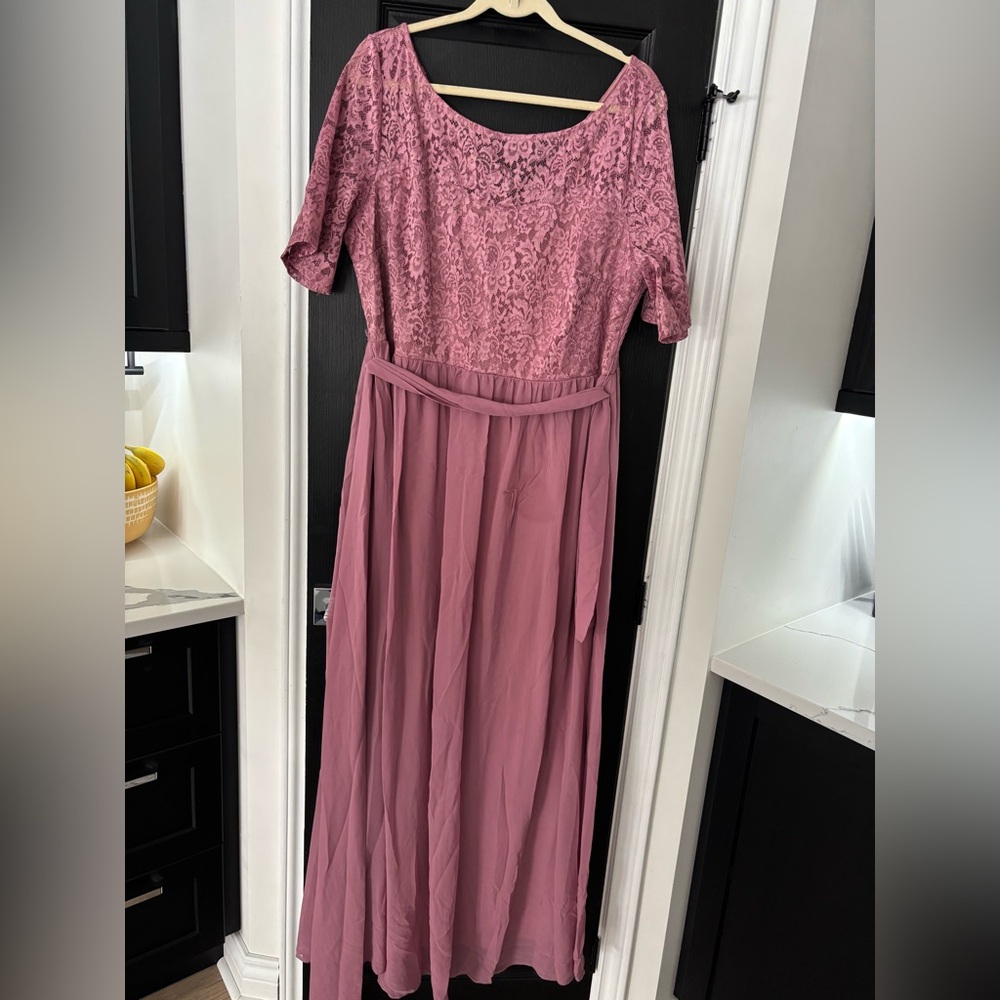 Dusty Rose Floor Length Gown